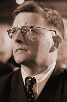 public domain picture of Dmitry Shostakovich, in a web page related to music research, music technology and the YMusic search engine