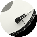 image representing a vinyl record, in a web page related to music research, music technology and the YMusic search engine
