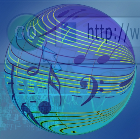 design associating music notes and the internet protocol, in a web page related to music research, music technology and the YMusic search engine